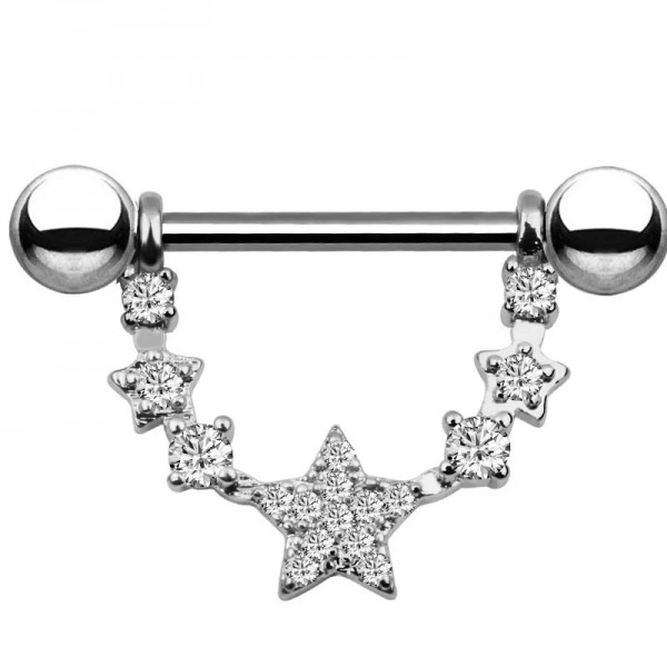 Star Drop Cap STB57 Pave star drop nipple bars £2.00
